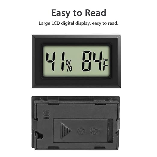 Mini Thermometer Hygrometer, Large Number Fahrenheit LCD Display Digital Temperature Humidity Meters Gauge Indoor for Greenhouse, Garden, Cellar, Fridge (10-Pack) - Image 6
