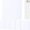 Sosation 6 Pcs Square Plastic Flat Blank Plate Wall Hole Cover Ceiling Cover Plate with 48 Pcs Double Faced Adhesive Tape for Ceilings or Wall(12 Inch) by Sosation