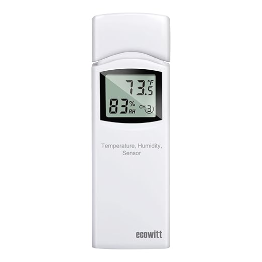 ECOWITT WN1821 Weather Station Kit, Includes WN1821 Indoor CO2 Detector Display Console, and Multi-Channel WN31 Thermometer and Hygrometer Sensor, 915 MHz - Image 4