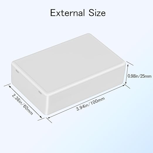 Project Box 8 Pieces Electrical Box Small Junction Box ABS Plastic Enclosure Power Electronic Case White 3.94" x 2.36" x 0.98"(100 x 60 x 25mm) - Image 3
