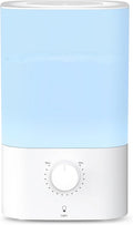 ZAFRO 3.2L Cool Mist Humidifier for Bedroom, 360° Adjustable Nozzle & 7 Color LED Night Light, Top Fill Design & Multiple Mist Levels, 24 dB Quiet Ultrasonic Comfort Humidifiers, White by ZAFRO