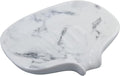Ceramic Marble Texture Soap Dish, Self Draining Slot, Portable for Shower, Bathroom & Kitchen Sink by YRQDECO