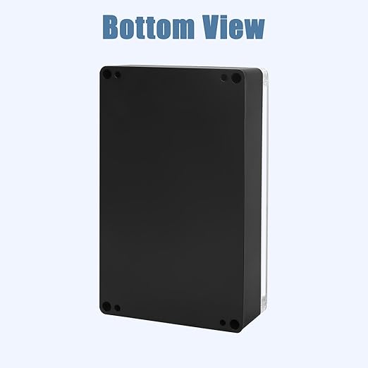LeMotech Junction Box with Clear Cover IP65 Waterproof Project Box Dustproof ABS Plastic Electrical Project Boxes Universal Enclosure, Black 7.8"x 4.7"x 2.2"(200x120x56mm)(Pack of 2) - Image 4