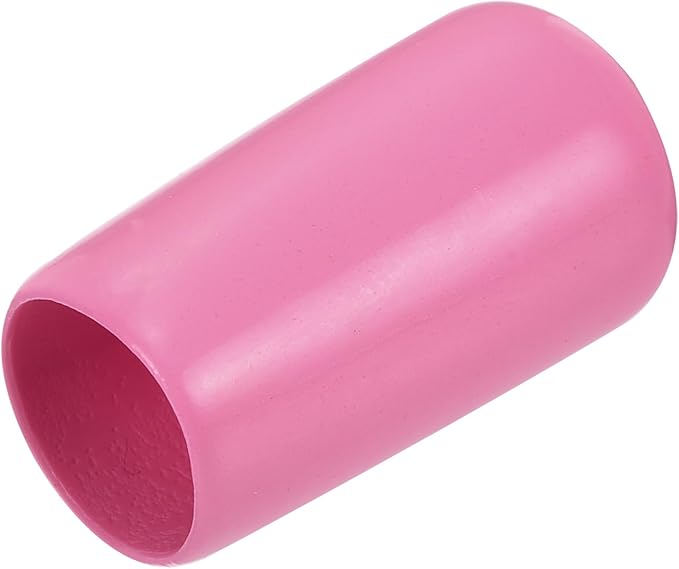 uxcell 20pcs Rubber End Caps 10mm(3/8 inch) ID Vinyl PVC Round Tube Bolt Cap Cover Screw Thread Protectors Pink by uxcell