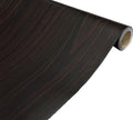 Teemall Black Brown Wood Grain Contact Paper Self Adhesive Shelf Liner Dresser Drawer Cabinet Sticker 15.6 by 79in （Black Brown Maple Wood ） by Teemall
