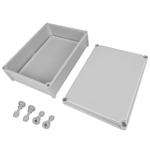 Junction Box，15"x 11"x 5.1" Outdoor Electrical Box with Mounting Plate, IP67 Dustproof Waterproof ABS Plastic Project Box, DIY Electrical Enclosure Gray (380x 280x 130 mm) - Image 9