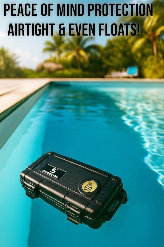 StogieStay Travel Humidor for Cigars – Digital Hygrometer, Airtight & Waterproof Case Holds Up to 5 Cigars (60 Ring Gauge) – Portable Cigar Storage, Protective Foam Insert, Premium Gift - Image 6