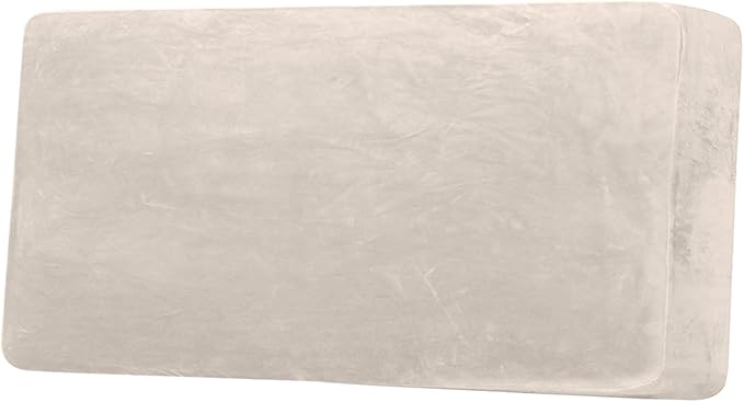 H.VERSAILTEX Velvet Stretch Individual Couch Cushion Cover Plush Cushion Slipcover for Loveseat Sofa Cushion Furniture Protector Seat Cushion Sofa Cover (1 Piece Sofa Cushion Cover, Ivory) by HVERSAILTEX