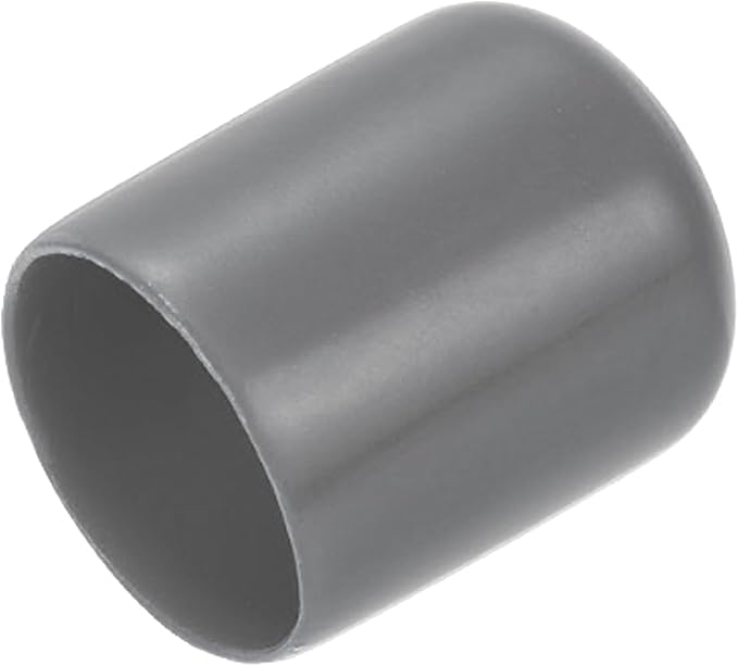 uxcell 20pcs Rubber End Caps 21mm ID Vinyl PVC Round Tube Bolt Cap Cover Screw Thread Protectors Dark Grey by uxcell