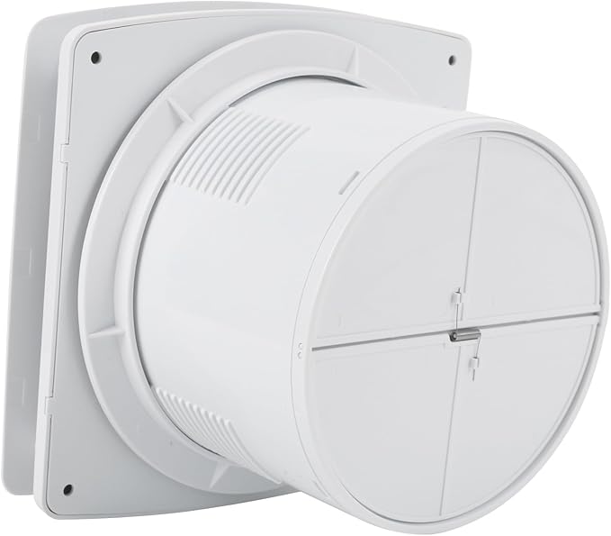 Bathroom Exhaust Fan, 6 inch Silent Ceiling and Wall Mount Ventilation Fan with Anti-Backflow Check Valve, Balanced Air Solution, for Tub Shower Enclosure, 110V (Square) - Image 8