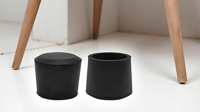 Flyshop 1-3/8", 35mm Round Chair Leg Caps, Furniture Table Feet Covers Floor Protectors, Anti-Skid Durable Thick Rubber Leg Tips, Round, 8 Pack - Image 4