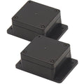 Zulkit Junction Box ABS Plastic Dustproof Waterproof IP65 Universal Electrical Boxes Project Enclosure with Fixed Ear Black 2.48" x 2.28" x 1.38"(Pack of 2) by Zulkit