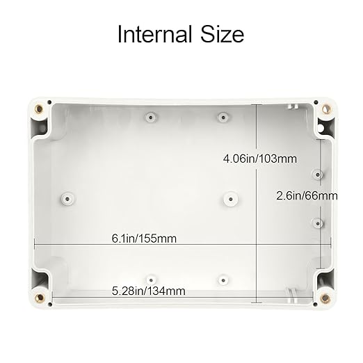 LeMotech Waterproof Dustproof IP65 ABS Plastic Junction Box Universal Electric Project Enclosure Pale Gray 6.3 x 4.3 x 3.5 inch (160 x 110 x 90 mm) - Image 5