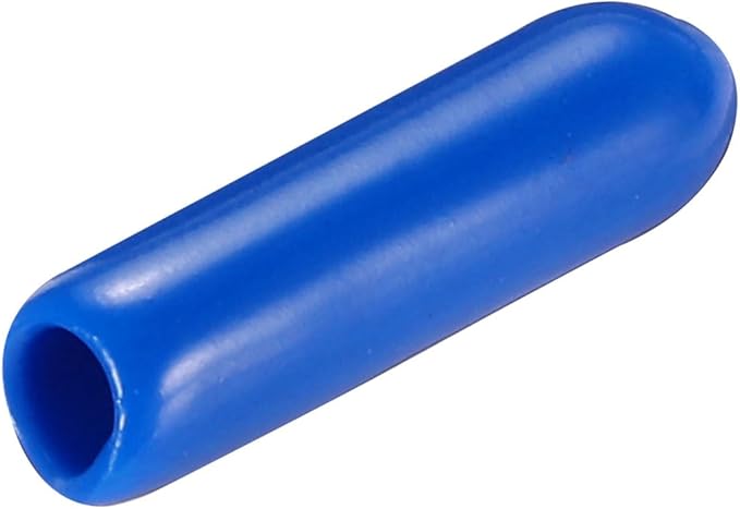 uxcell 20pcs Rubber End Caps 3mm(1/8") ID Vinyl PVC Round Tube Bolt Cap Cover Screw Thread Protectors Blue by uxcell
