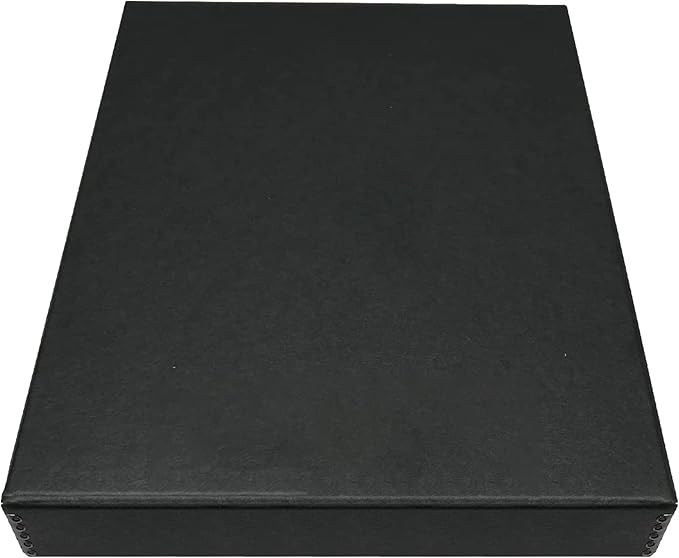 Golden State Art, Archival Folio Storage Box 16x20, Clamshell Design with Metal Edge, Preserve And Store Photos Documents Cards Prints Arts Crafts DIY, Black by GoldenStateArt