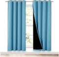 NICETOWN Full Shade Curtain Panels 72 inches Long, Pair of Energy Smart & Noise Blocking Out Blackout Drapes for Guest Room Window, Thermal Insulated Lined Window Dressing(Light Blue, 52 inch) by NICETOWN