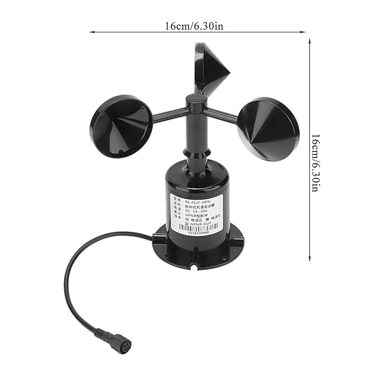 Yosoo Anemometer, 0-70M/S Wind Speed Meter Sensor, Pulse Type, Three Cups, Greenhouses, Weather Stations, Environmental - Image 6