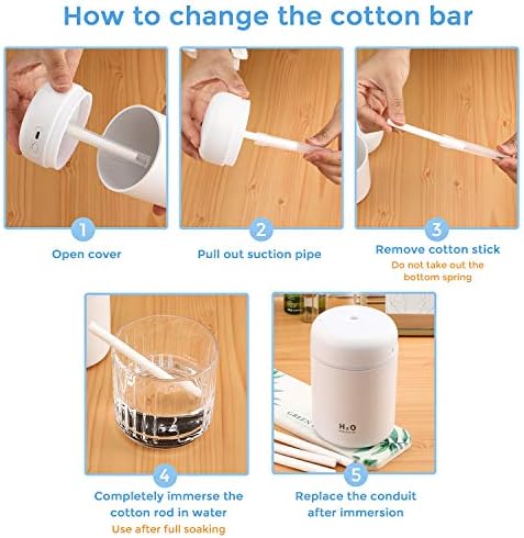 40 Pieces Humidifier Filter Cotton Refill Travel Mini Humidifier Filters Sticks Car Filters Replacement Parts for Portable Personal USB Powered Smart H20 in Office Bedroom(4 Inch) - Image 3