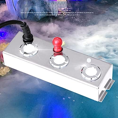 3 Head Mist Maker Ultrasonic Mist Fogger Air Humidifier Water Fountain Fog Maker Machine Stainless Steel Fogger, Silver - Image 4