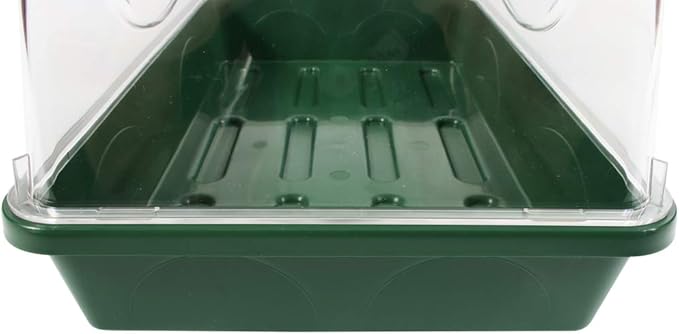 EarlyGrow 70738 Medium Domed Propagator, 15" x 9" x 7", Black/Dark Green - Image 6