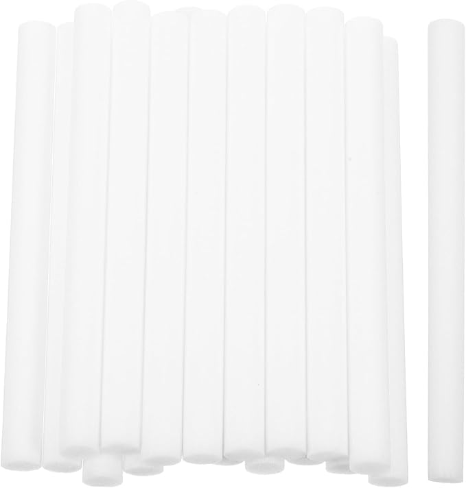 Essential Oil Diffuser Filter Cotton Core 50pcs Humidifier Diffuse Stick Refills Spa Bathroom Replacement Refill Sticks White 8x100mm by Healeved