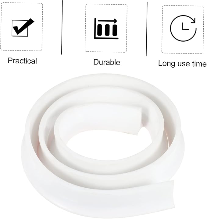 3m Toilet Water Retaining Strip Self-adhesive Silicone Baffle for Bathroom Countertops Flexible Design Easy Sinks and Showers - Image 2