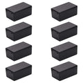 Fielect 8Pcs Dustproof Electronic Junction Box Plastic Enclosure Project Box for Electronic Projects ABS Black 2.36 x 1.42 x 0.98 inch by Fielect