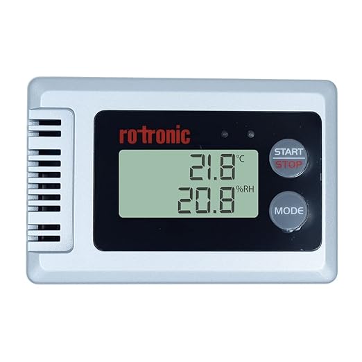 Temperature Humidity Data Logger/Reusable Logger/Data Logger for Pharmaceuticals, Warehouse, Food Industries, Cargos, Blood Banks Model: Rotronic HL-1D by InstrukartHoldings