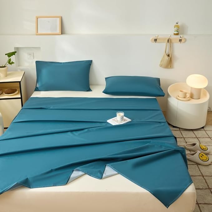 WenBags Lightweight Waterproof Flat Sheet 70 * 90 Inches Queen Size-Mattress Protector for Bed & Couch, Pet Hair Resistant Cover Ideal for Dogs & Cats, Perfect for Hotels & Hospitals(Blue) - Image 5