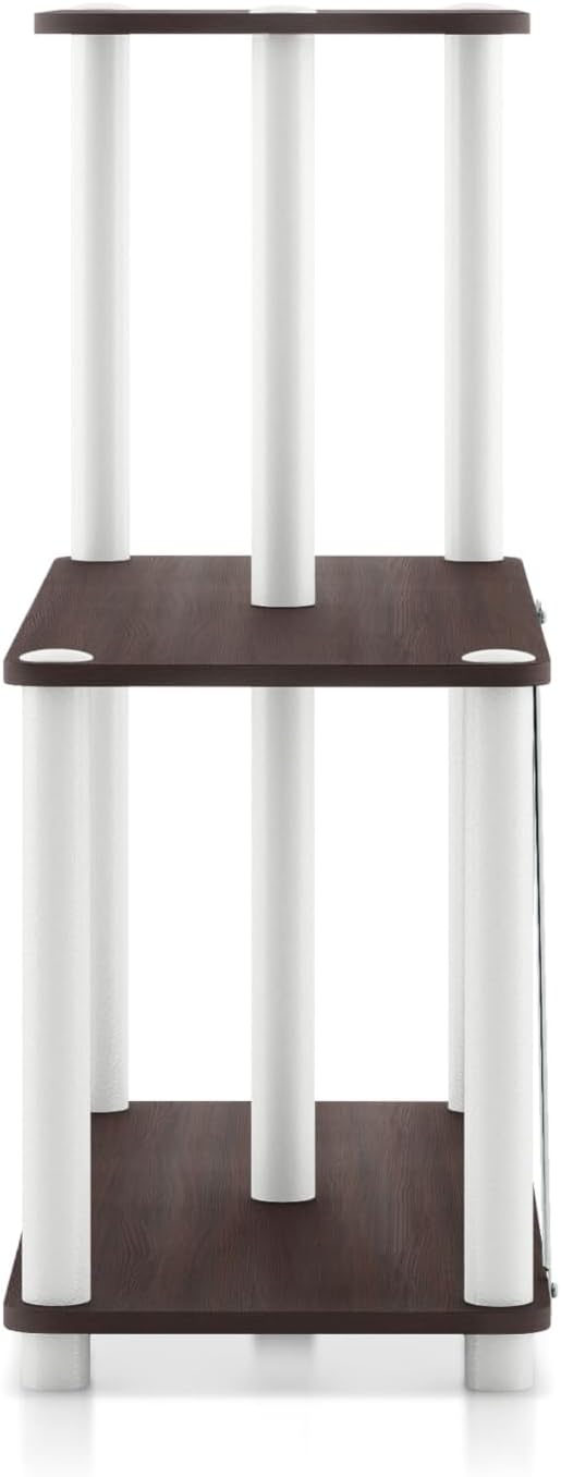Homes: Inside + Out Apexa Modern 3-Cube Ladder Shelving Units, Collectibles Display Shelves, Easy Assembly Standing Shelf, Home Storage Organizer for Living Room, Bedroom, Office, Espresso - Image 12