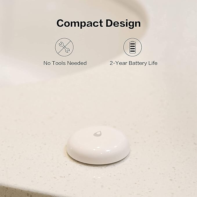 Aqara Water Leak Sensor, Zigbee Wireless Water Leak Detector for Alarm System and Smart Home Automation, Requires AQARA HUB, App Notifications, for Kitchen, Bathroom, Basement, Works with IFTTT - Image 4
