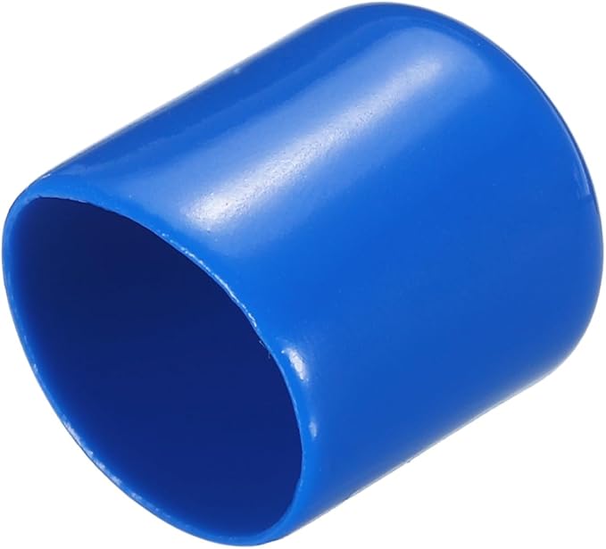 uxcell 20pcs Rubber End Caps 17mm ID Vinyl PVC Round Tube Bolt Cap Cover Screw Thread Protectors Blue by uxcell