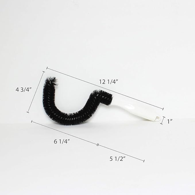TrueCraftware- Coffee Decanter Cleaning Brush with Curved Head and Plastic Handle-10 Inches Nylon Brush Household Tools Flexible Scourer for Decanters Goblets Glasses Cups - Image 5