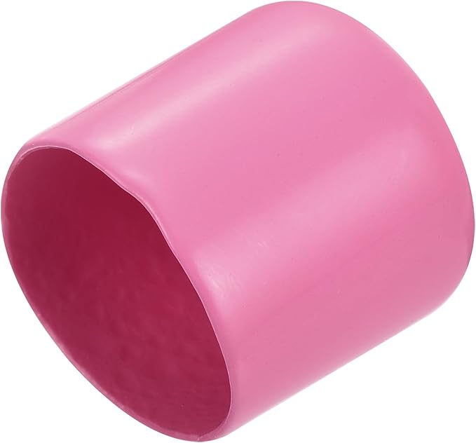 uxcell 20pcs Rubber End Caps 25mm(1 inch) ID Vinyl PVC Round Tube Bolt Cap Cover Screw Thread Protectors Pink by uxcell