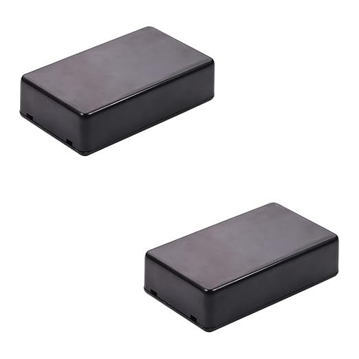 Fielect Dustproof Electronic Junction Box Plastic Enclosure Project Box for Electronic Projects ABS Black, 3.35 x 1.97 x 0.83 inch by Fielect