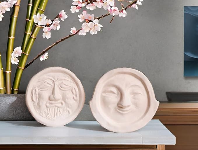 Air Purifying Healing Ceramic Object-Ancient Korean Demon Hunter's Face Roof Tile-Bearded Face Ceramic Home Décor-Air Purifying Effects, Eliminates Bad Odors, Humidity Control - Image 7