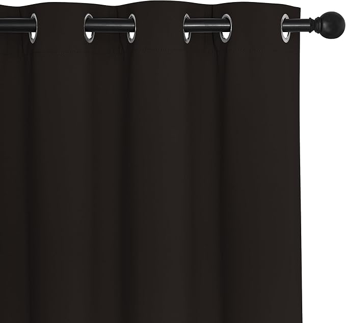 NICETOWN Blackout Sliding Glass Door Curtains, Room Darkening Thermal Insulated Curtains for Living Room Bedroom, Extra Wide Window Drapes, 1 Panel, W80 x L118, Toffee Brown - Image 7
