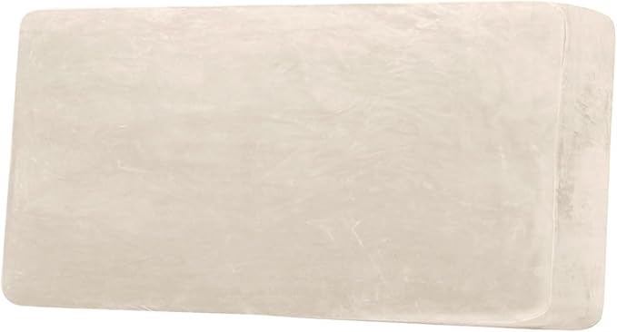 H.VERSAILTEX Velvet Stretch Individual Couch Cushion Cover Plush Cushion Slipcover for Loveseat Sofa Cushion Furniture Protector Seat Cushion Sofa Cover (1 Piece Sofa Cushion Cover, Cream) by HVERSAILTEX
