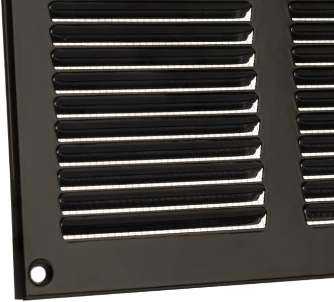 14x4 inch (Duct Opening) Vent Cover - Black Ventilation Covers for Wall and Ceiling - Metal Return Grille - HVAC AC Air Vents Register for Indoor and Outdoor Use with Mesh - Image 5