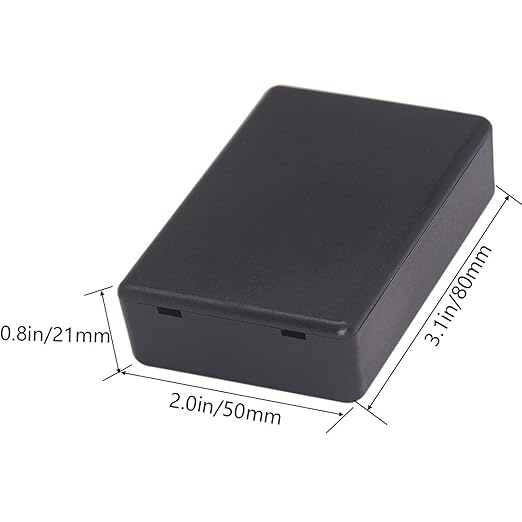 Zulkit 8Pcs Project Boxes ABS Plastic Electrical Project Case Power Junction Box Black 3.15 x 1.97 x 0.83 inch (80 x 50 x 21 mm) - Image 2