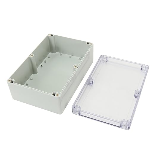 ABS Plastic Junction Box, Dustproof Waterproof IP65 Electrical Enclosure Box - Universal Project Enclosure Grey, with PC Transparent/Clear Cover 9"x5.9"x3.4"(230mm x 150mmx 87mm) - Image 3