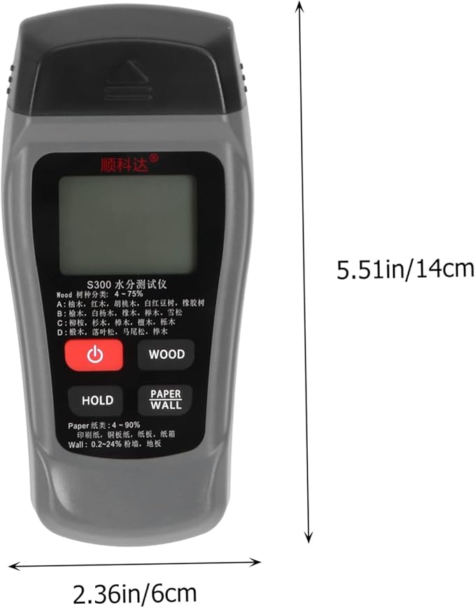 Angoily 2pcs Humidity for Plants Wood Moisture Digital Hygrometer Moisture Reader for Potted Plants Paper Lightweight and Portable - Image 3