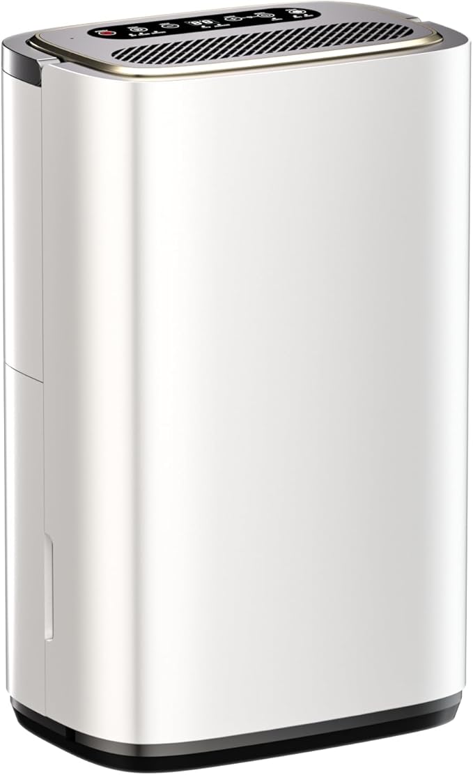 55 Pint Portable Dehumidifier with Drain Hose for Basements, 5,200 Sq. Ft. Dehumidifiers Auto Drain or Manual Drainage, Quiet Dehumidifier for Home with 6L Water Tank by ceamorfco