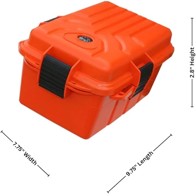 MTM Survivor Dry Box with O-Ring Seal (Orange, Small) - Image 3