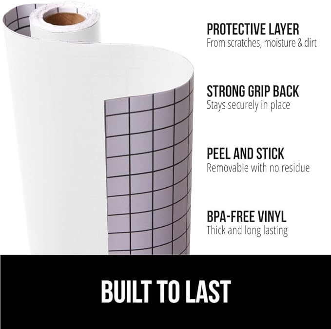 GORILLA GRIP Peel and Stick Paper, Removable Cover for Books, Shelves, Countertops, Drawers, Cabinets and Crafts, Easy Install Kitchen Decor, Shelf, Cabinet Liners, 19.7 in x 20 FT Bright White - Image 2
