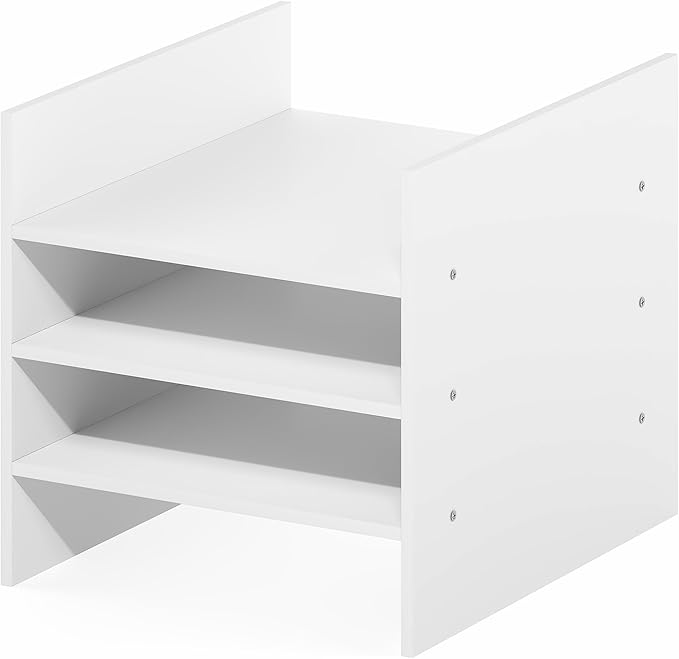 Furinno Cubicle Cube Insert, 3-Shelf Cube Organizer, 3-Tier Shelf Accessory, Fits into Furinno Triple Thick Cubes, IKEA Kallax, for Organizers and Storage, White - Image 10