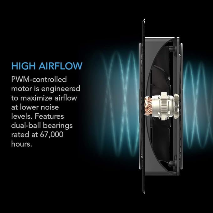 AC Infinity AIRTITAN T7, Ventilation Exhaust Fan 12" with WiFi Temperature Humidity Controller, EC Motor for Crawl Spaces, Basements, and Garages - Image 4