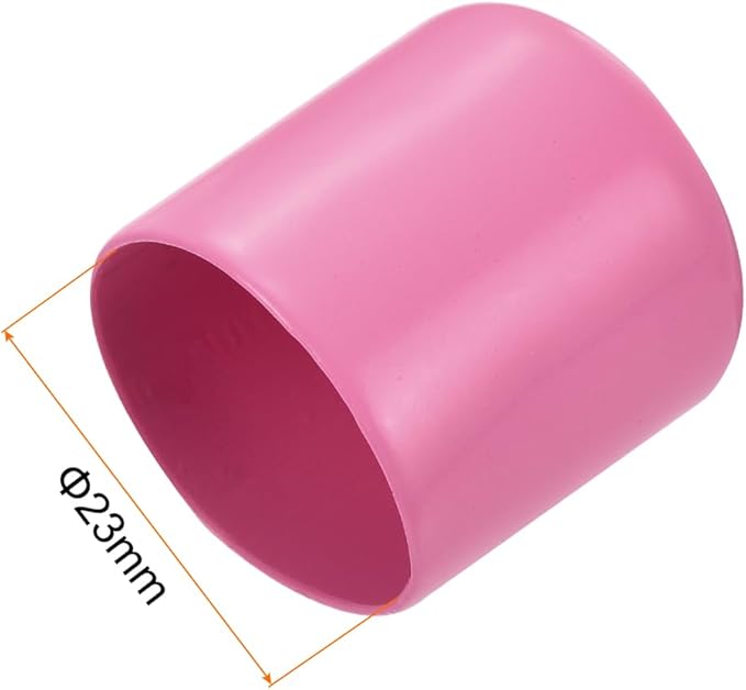 uxcell 20pcs Rubber End Caps 23mm ID Vinyl PVC Round Tube Bolt Cap Cover Screw Thread Protectors Pink - Image 3
