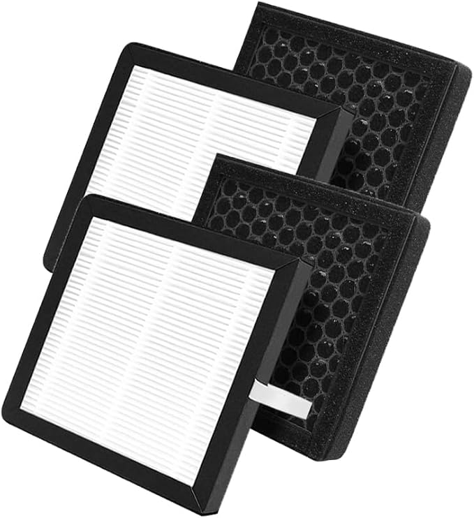 H13 Air Purifier Replacement Filter, 3-In-1 High-Efficiency Activated Carbon Air Filters Compatible with Dehumidifier Air Purifier Q7 Q8 Q9 4 Pack by Unknown