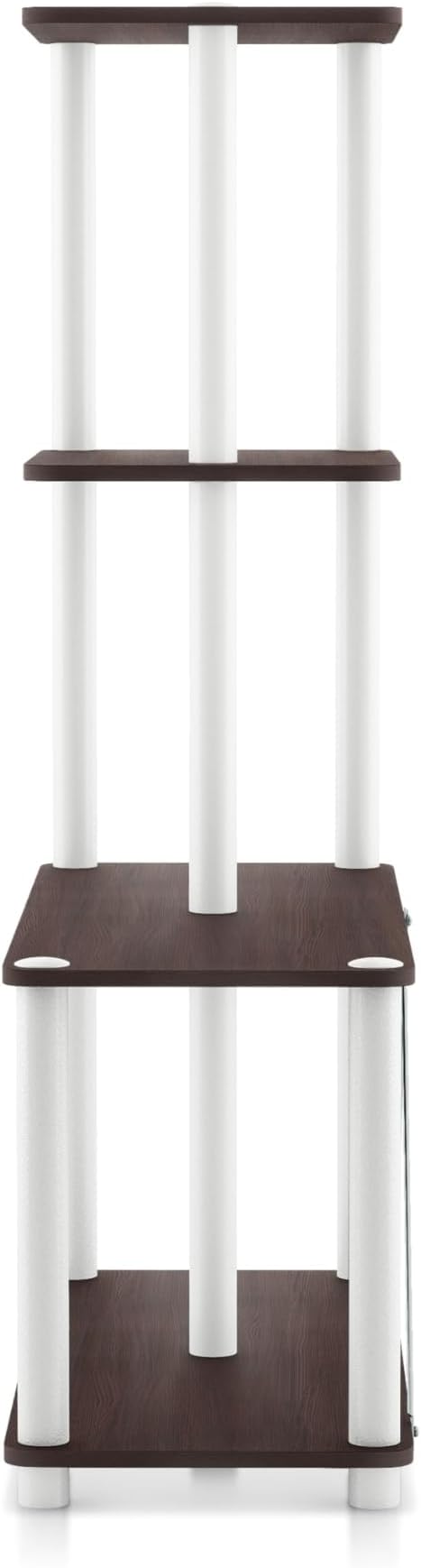 Homes: Inside + Out Apexa Modern 4-Cube Ladder Shelving Units, Collectibles Display Shelves, Easy Assembly Standing Shelf, Home Storage Organizer for Living Room, Bedroom, Office, Espresso - Image 12